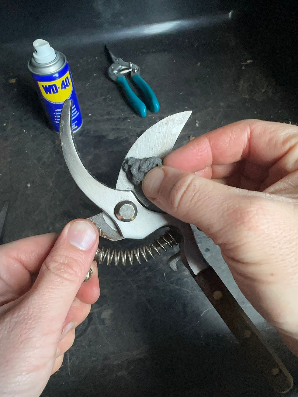 Rub off the remaining marks with a bit of wire wool