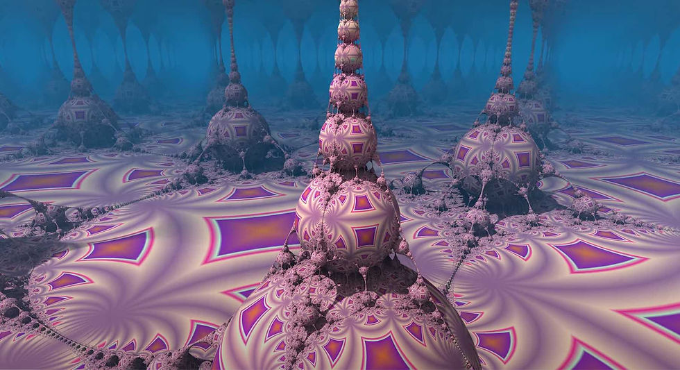 A computer generated fractal representing a DMT machine elve