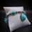 Thumbnail: Turquoise Scarab & Sterling Silver bracelet 