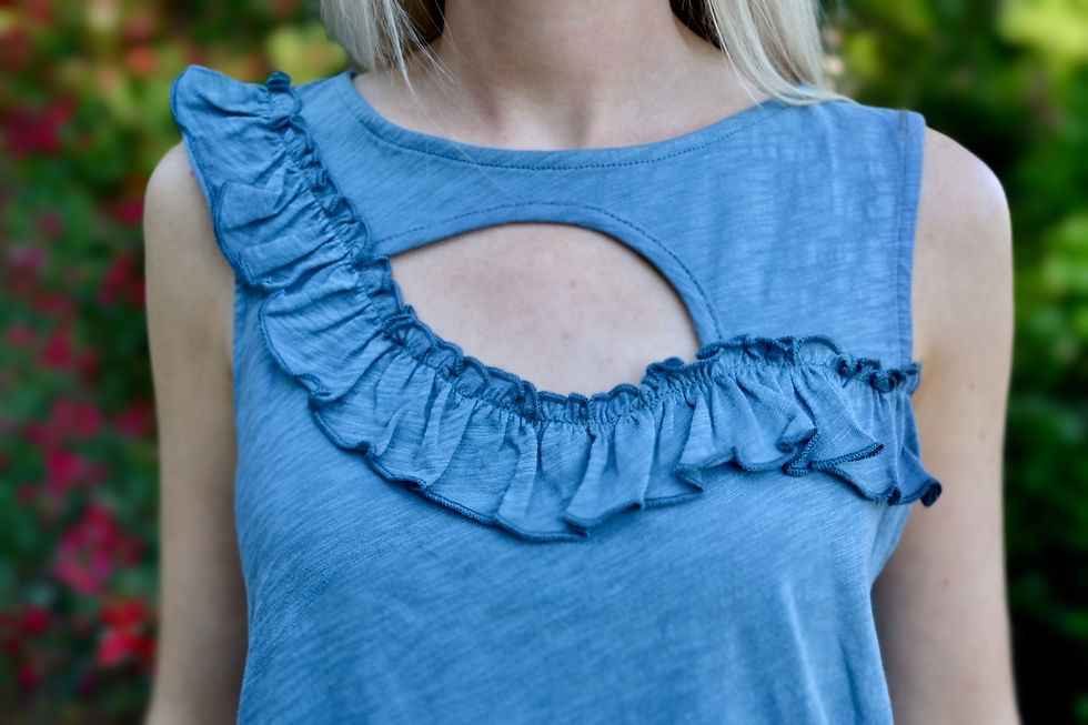 Thumbnail: Ruffle Cut Out Top