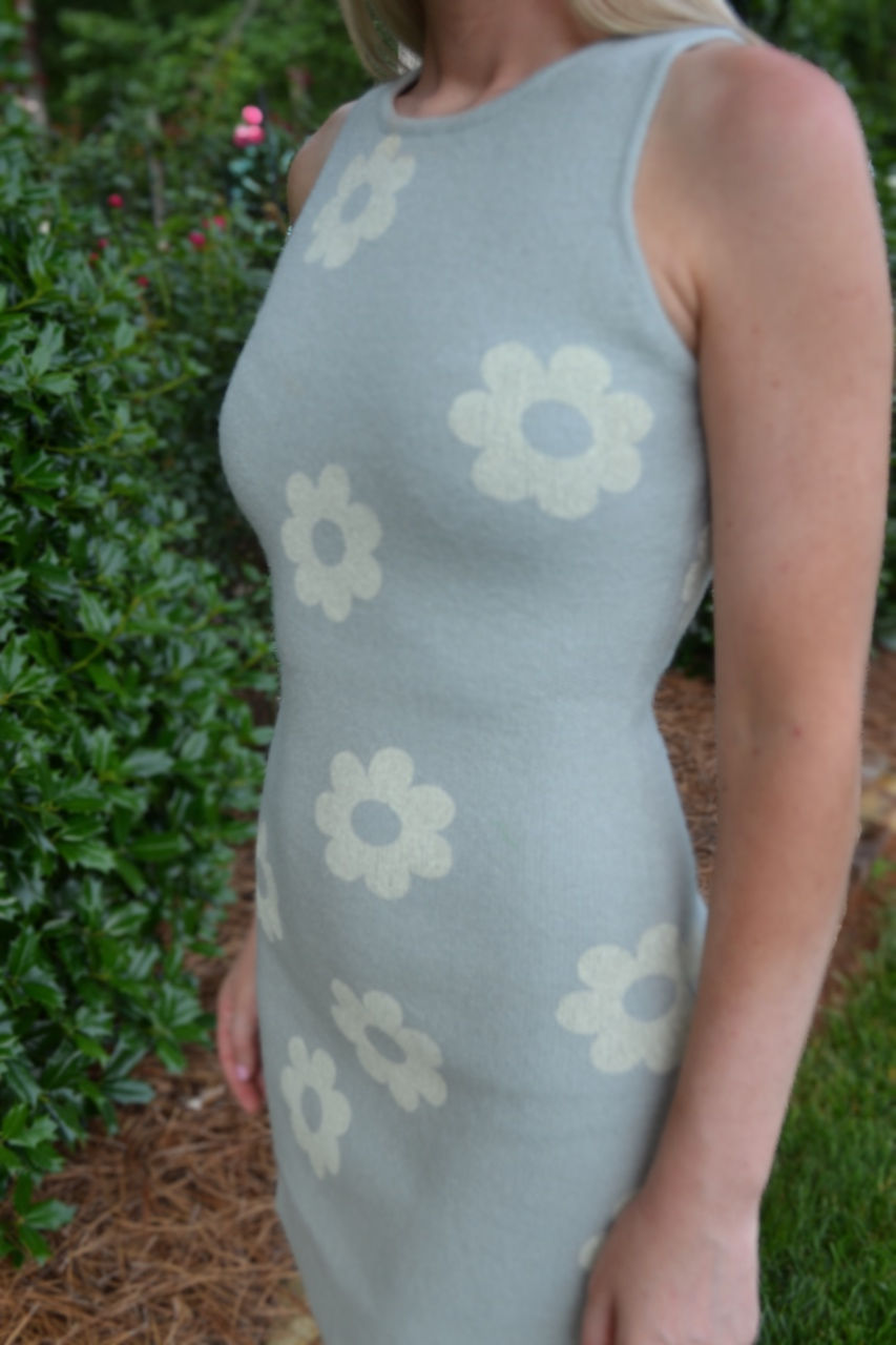 Thumbnail: Blue Flower Sweater Dress