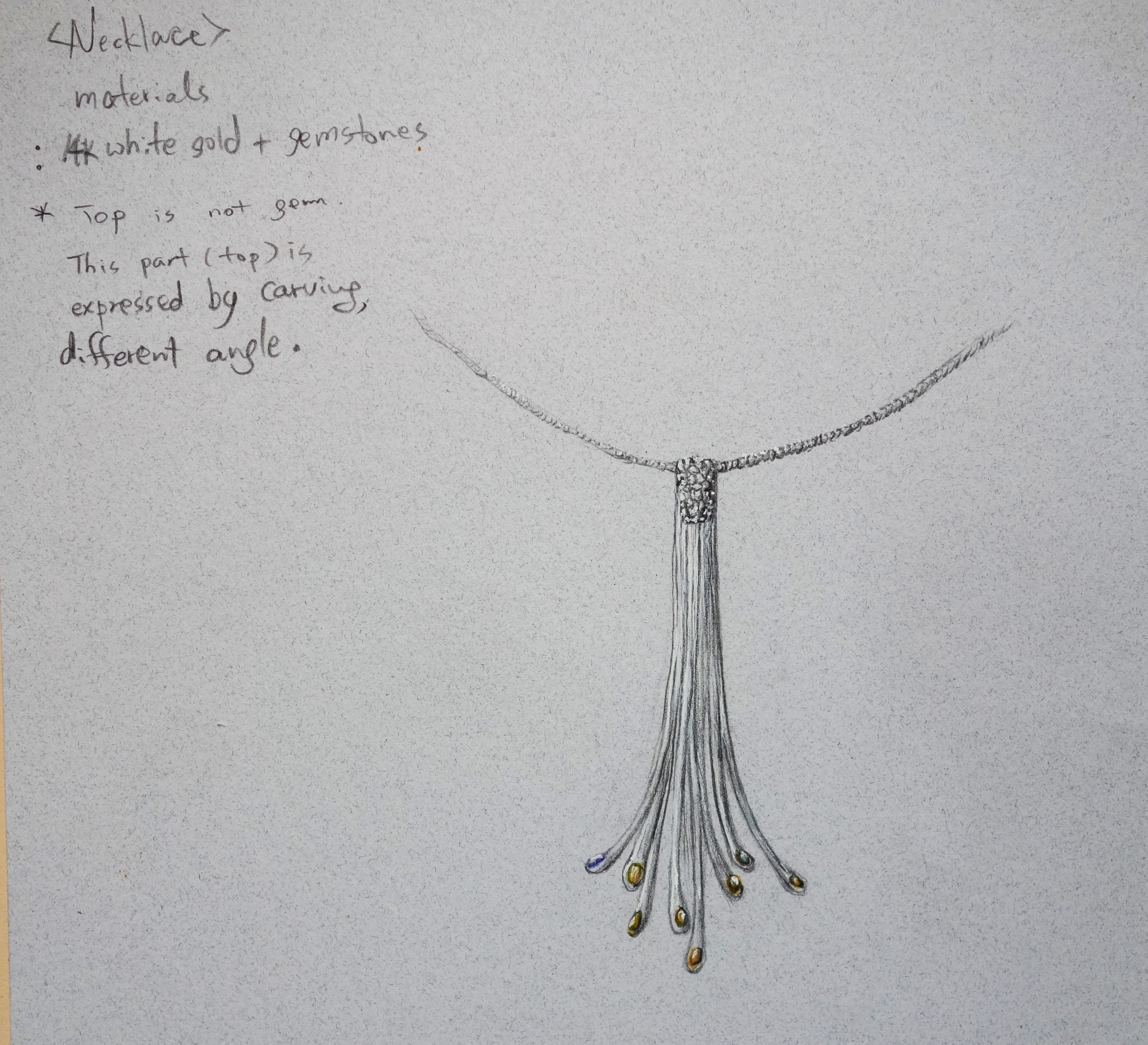 Necklace "The flow of the Angle"