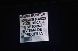 Efeitos visuais da peça "Conectados"