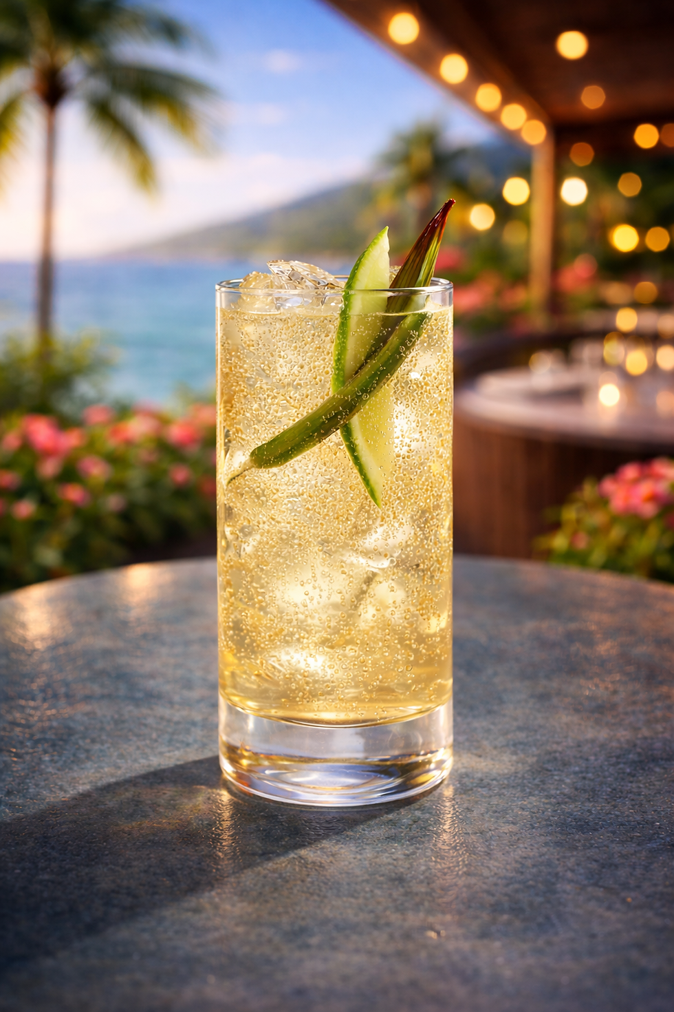 A delicate blend of tropical fruits and light sweetness, the Tahiti Sweetie is easy-drinking and effortlessly elegant, perfect for poolside lounging or entertaining guests.