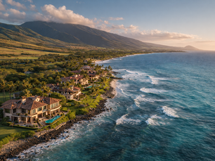 Why West Maui is one of Hawaii’s most desirable places to live, featuring luxury oceanfront homes along the West Maui coastline with panoramic Pacific Ocean views, tropical landscapes, and the majestic West Maui Mountains in the background.