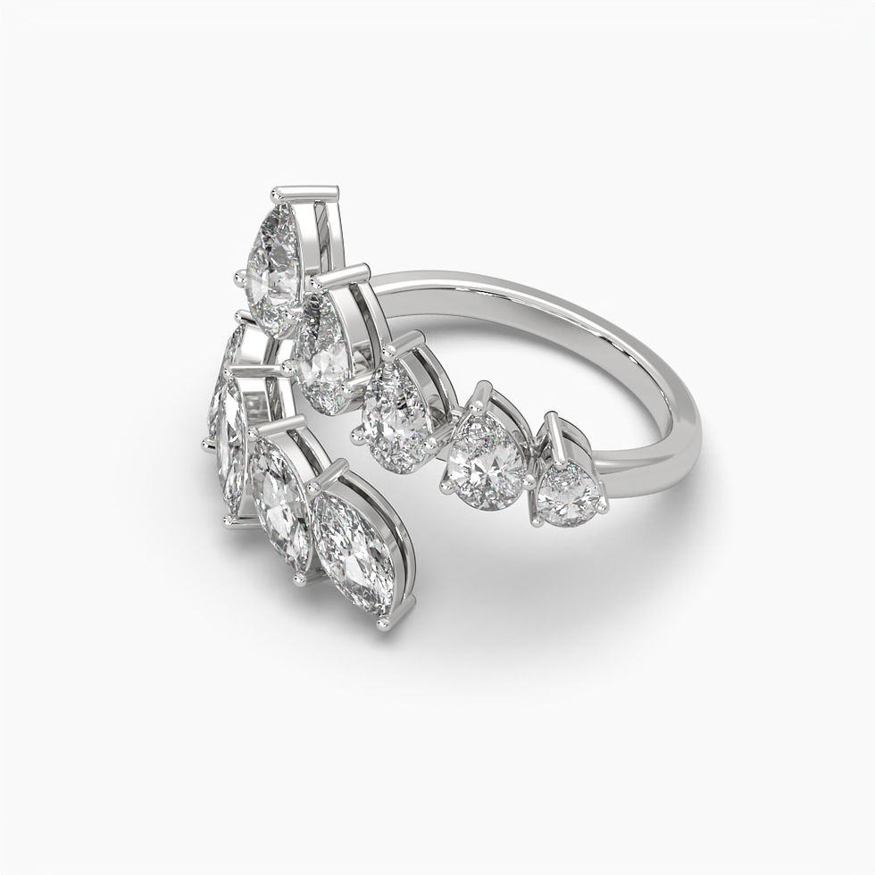 Thumbnail: The Cali   - Pear & Marquise shaped diamonds