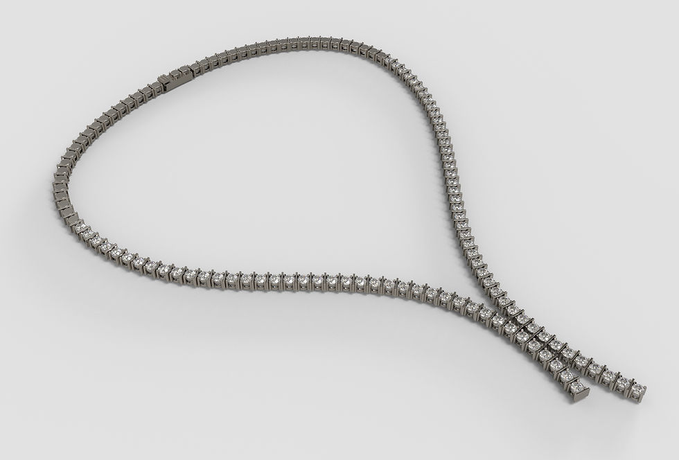 Tennis Necklace with a little extra drop