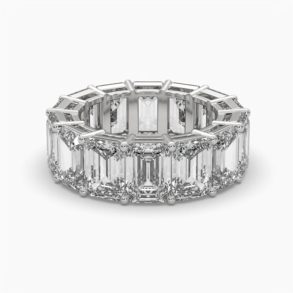 Thumbnail: The Cleo - Emerald Full Eternity Ring