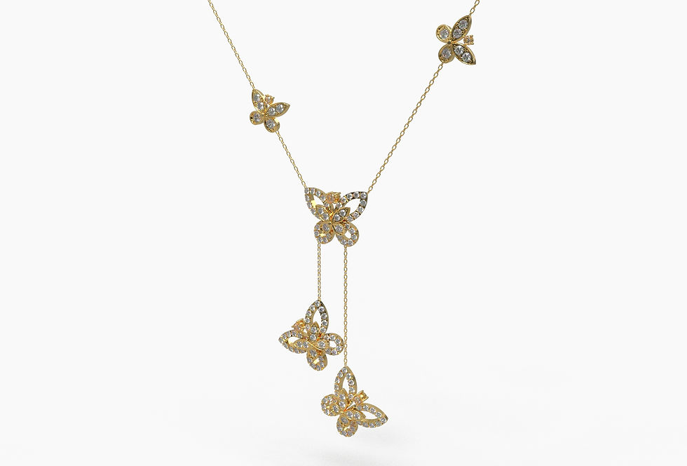 The Apollo necklace part of the Flutterby Collection