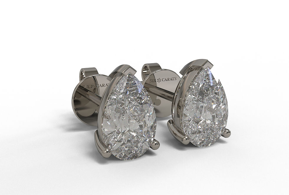 Pear Cut Diamond Earrings