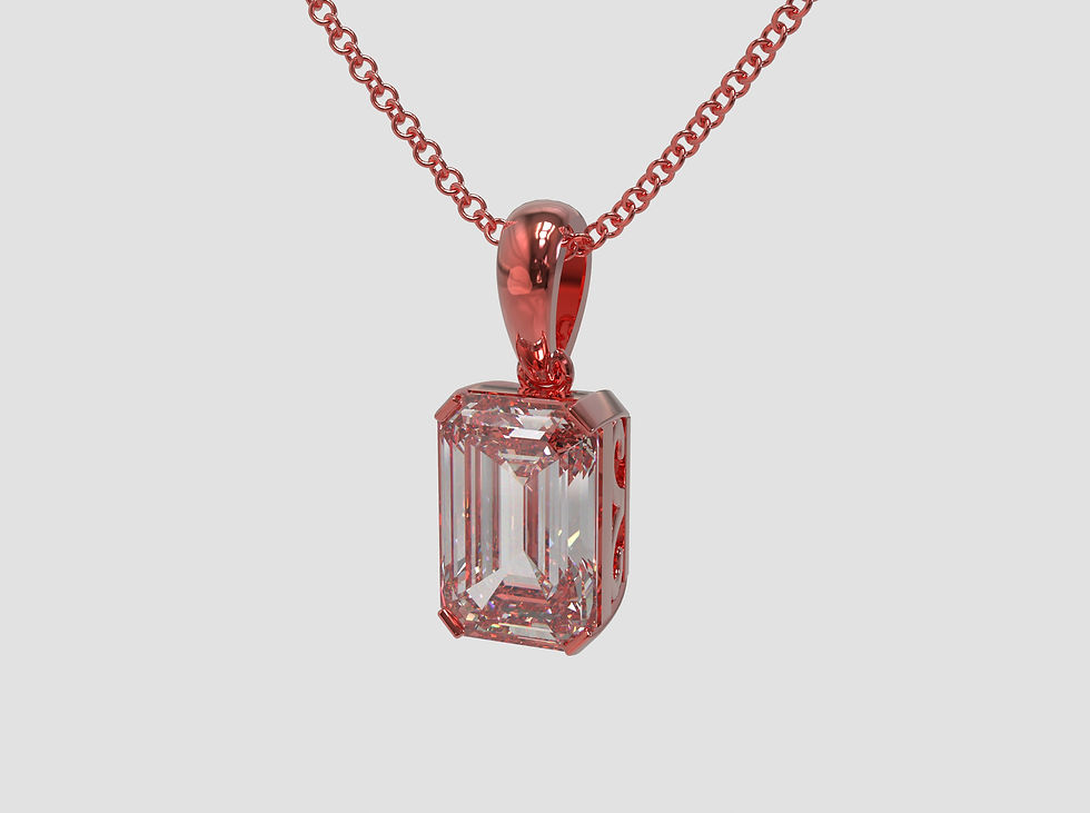 Thumbnail: Emerald Cut Diamond Pendant