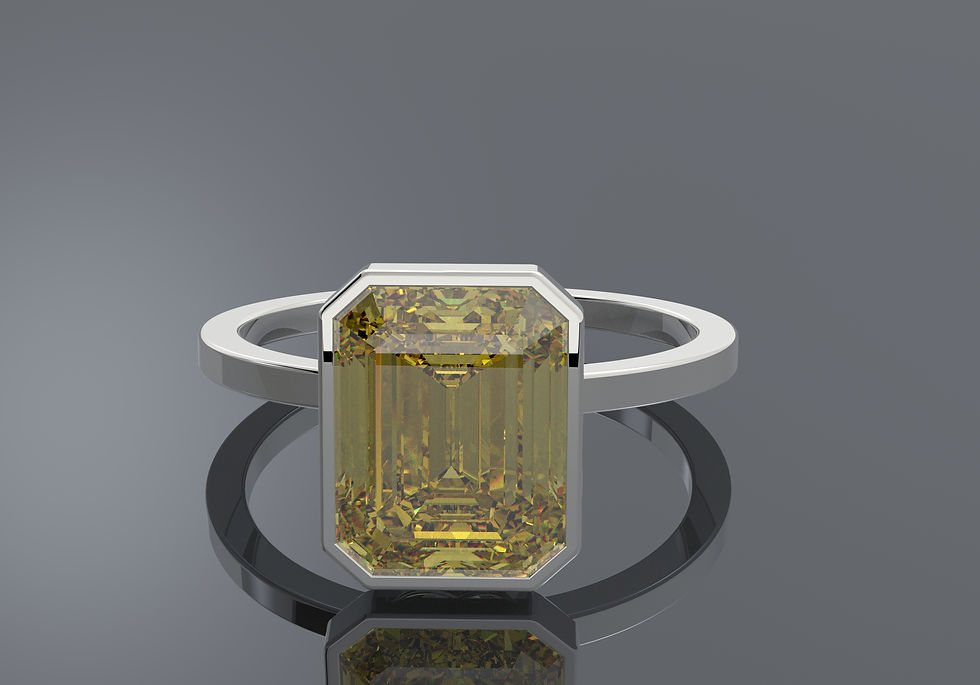Thumbnail: Fancy Intense Yellow - Emerald Cut Diamond