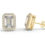Thumbnail: Six Carat Collection - Six Carat Emerald Cut Halo Diamond Earrings