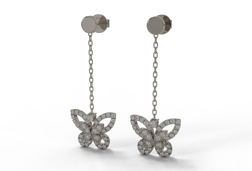 The Dragontail Earrings part of the Flutterby Collection