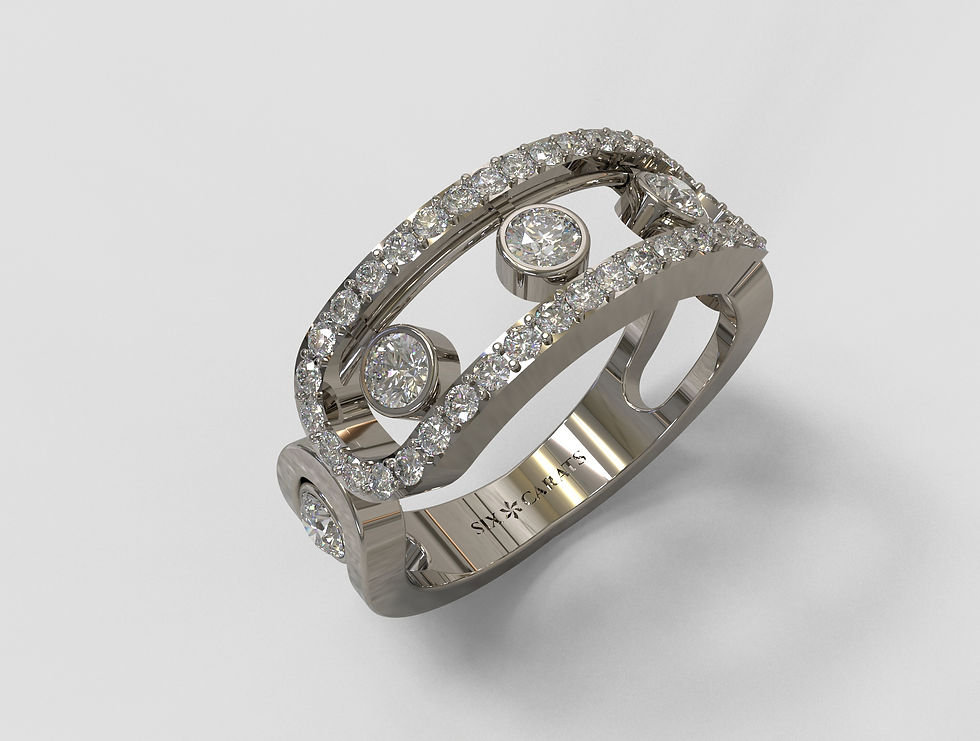 Thumbnail: The Loose ring - Floating Diamond Halo