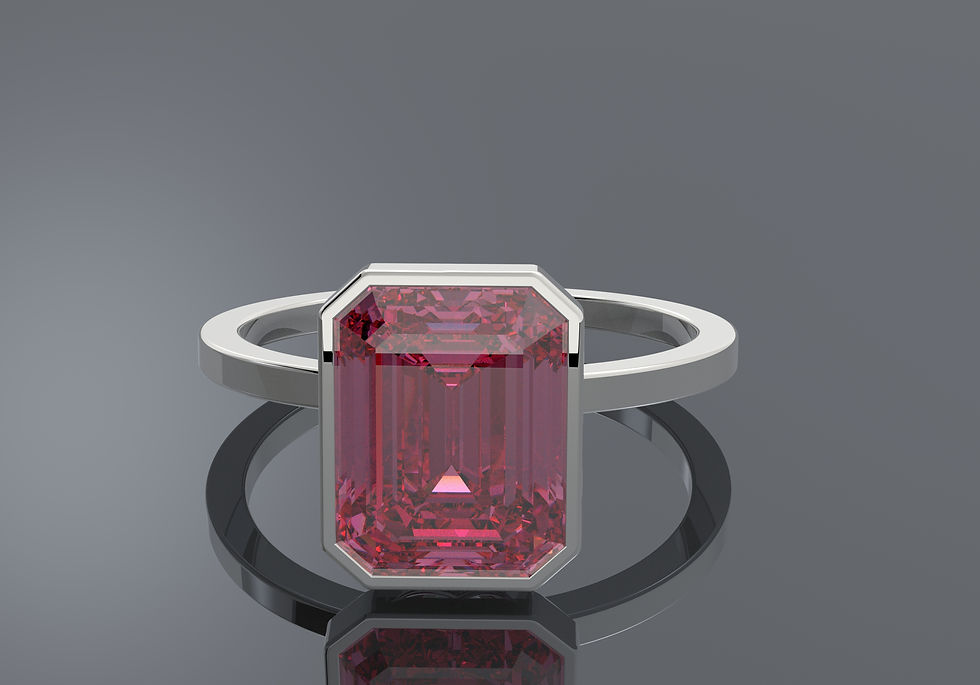 Thumbnail: 1.53 Carat, Fancy Light Brownish Pink - Emerald Cut Diamond