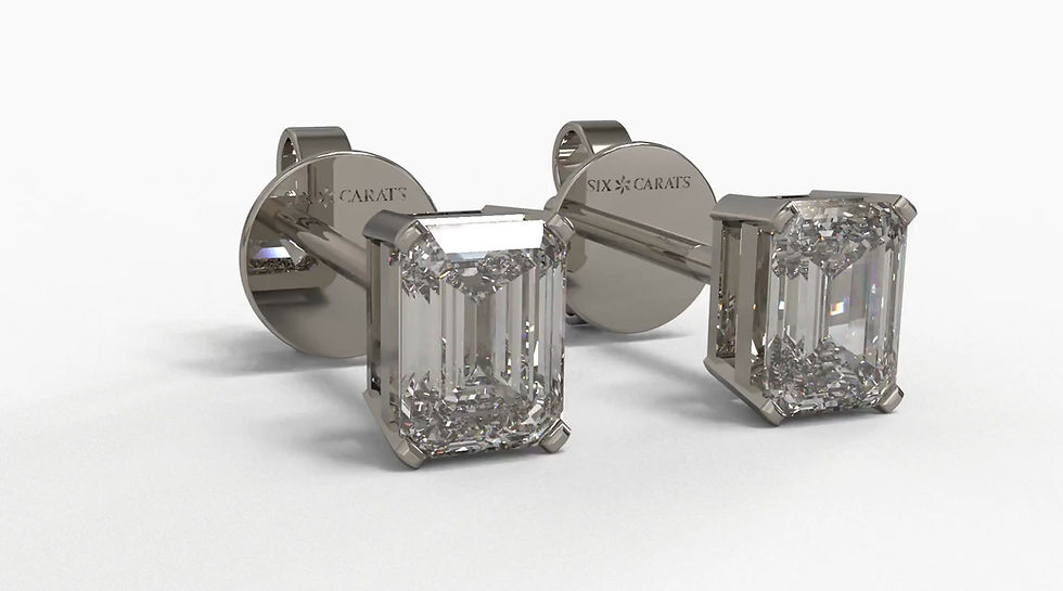 Thumbnail: Timeless Emerald Cut Earrings