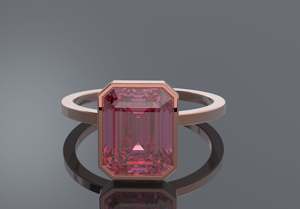 Thumbnail: 1.53 Carat, Fancy Light Brownish Pink - Emerald Cut Diamond