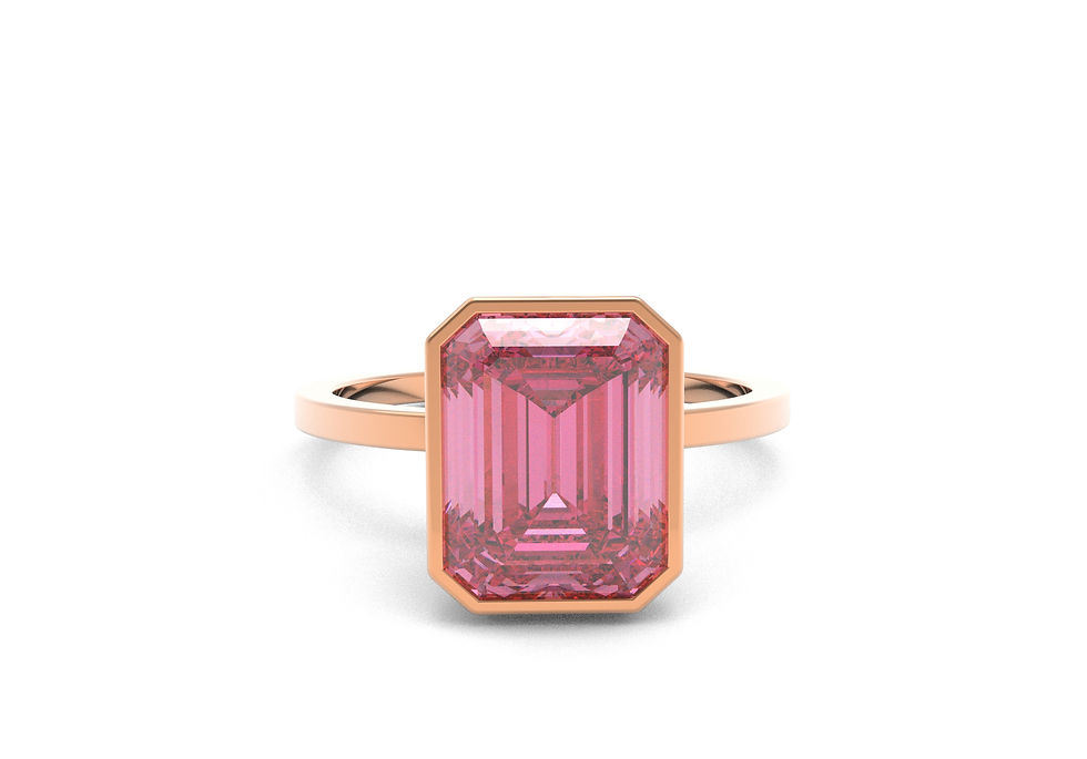 Thumbnail: 1.53 Carat, Fancy Light Brownish Pink - Emerald Cut Diamond