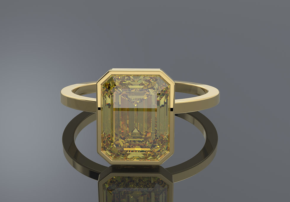 Thumbnail: Fancy Intense Yellow - Emerald Cut Diamond