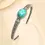 Thumbnail: Cuff Bangle Inlaid Turquoise - Adjustable Size