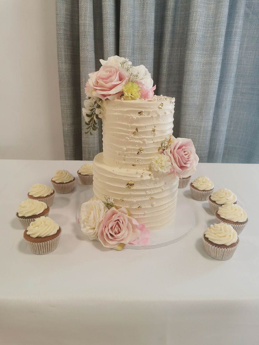 Ruffe Buttercream Wedding Cake