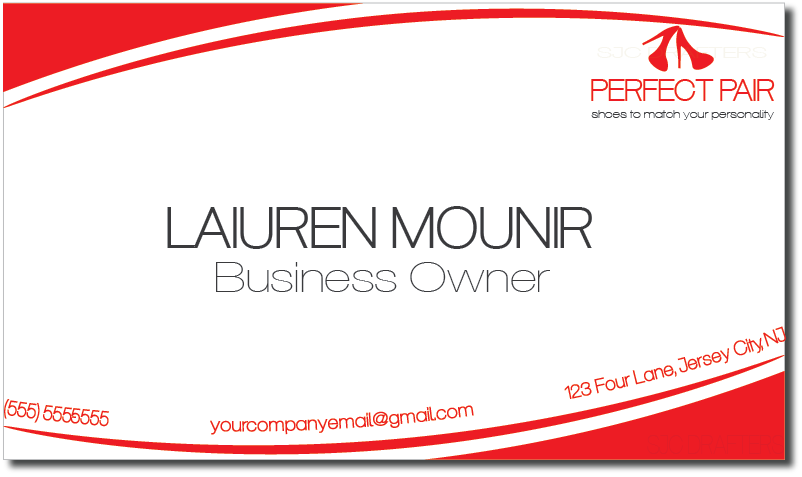Perfect Pair Business Card Sample
