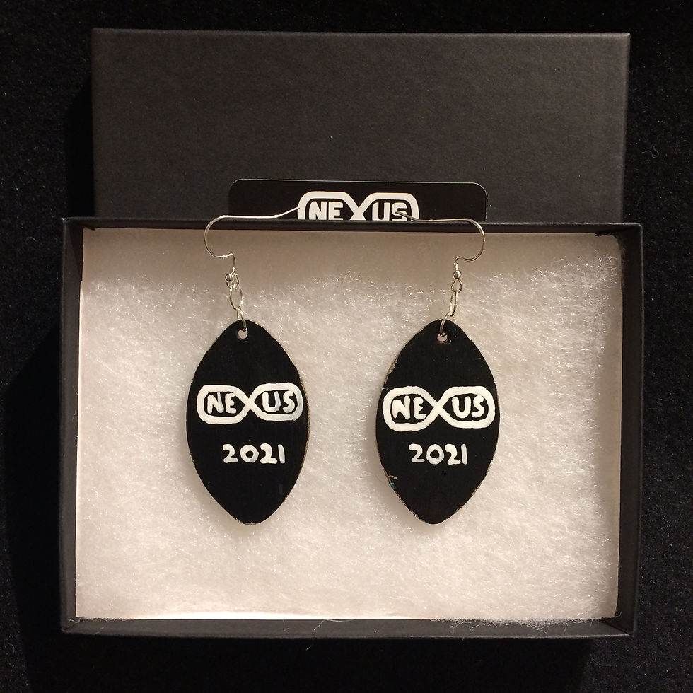 Miniature : Boucles d'oreilles #10 - Mandalas de football verticaux de 2,25"