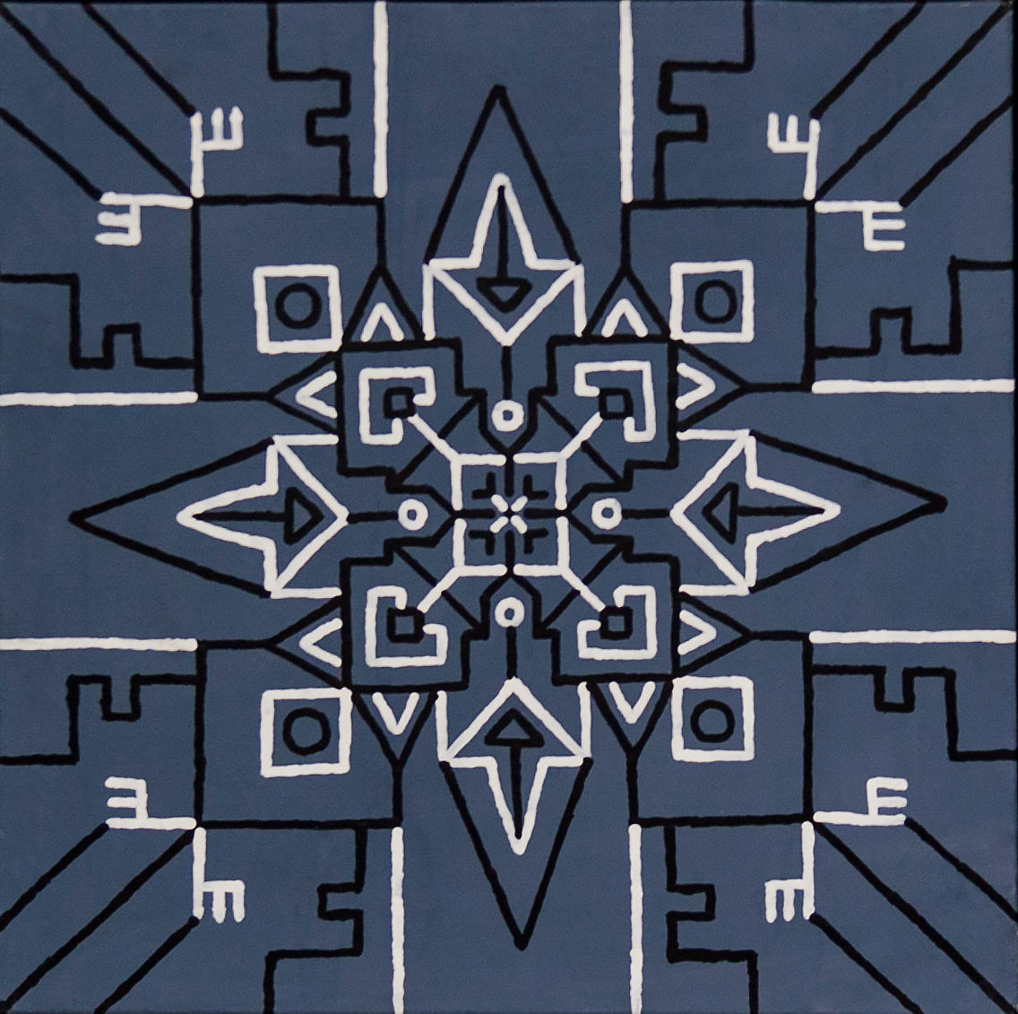 GREY AREA 12 x 12 inch acrylic painting