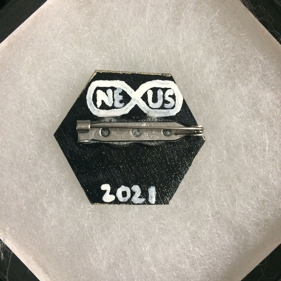Thumbnail: Brooch Pin #24 - 1.75" Hexagonal
