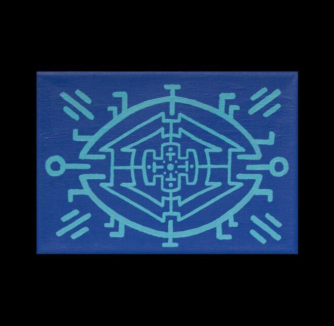 "SPACE FOOTBALL"5 x 7 inch acrylic painting