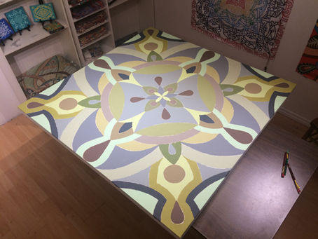 BOOM 🎇🎆- My Big Mandala Painting Is All Colored In!