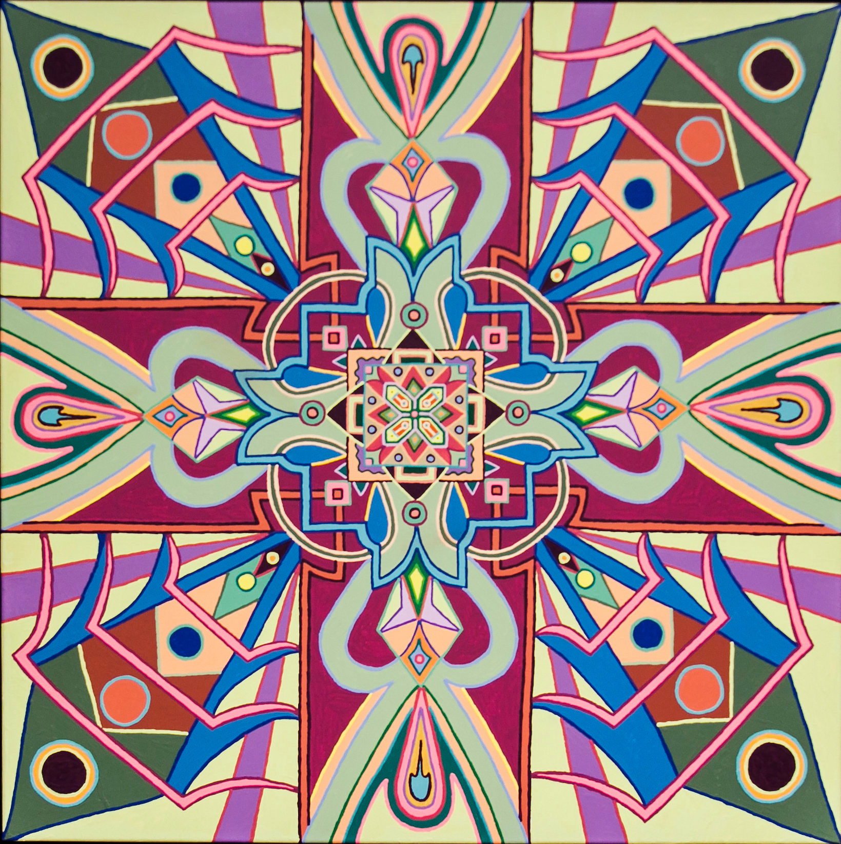 PULSE 33 x 33 inch acrylic painting