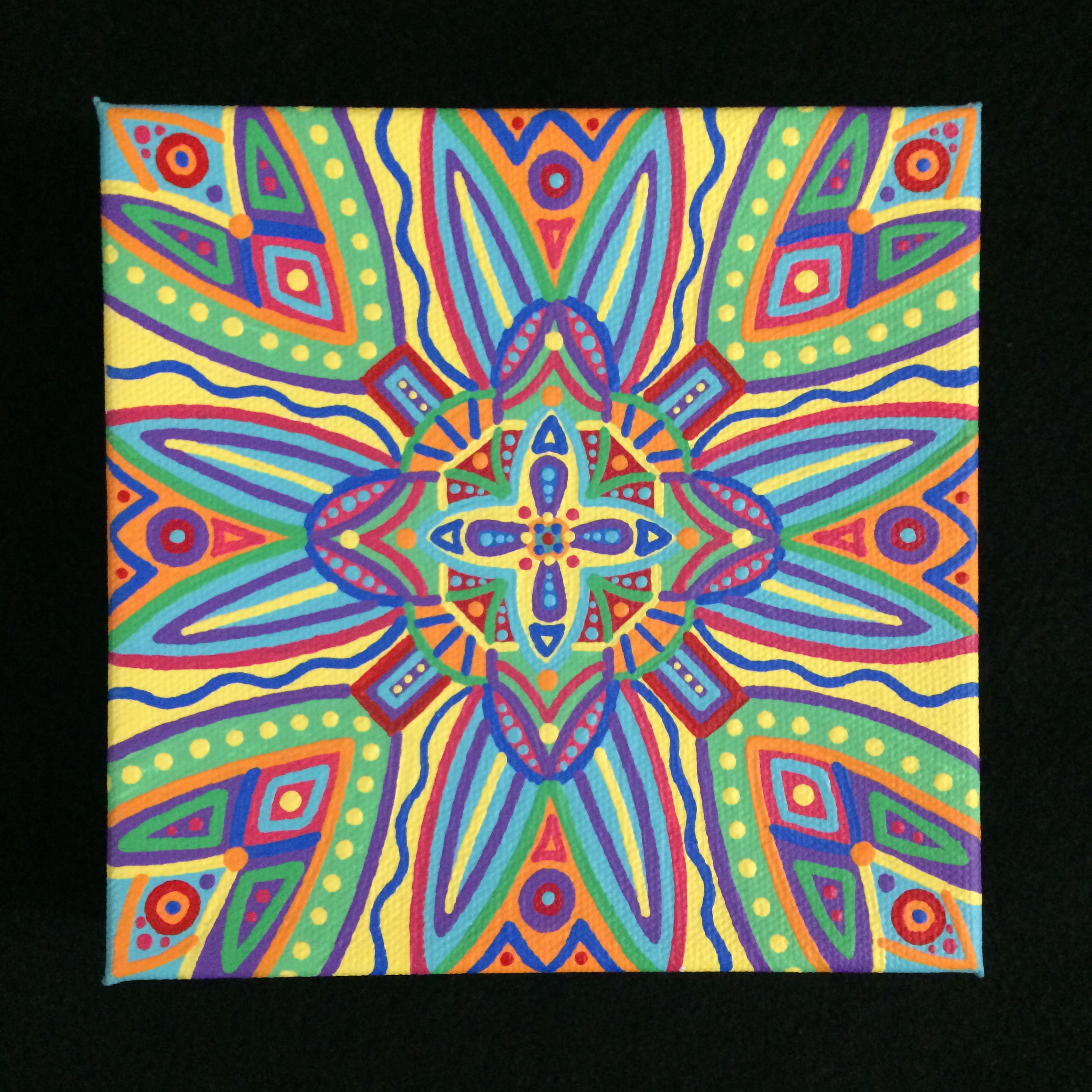 "GOOD VIBE ATTRACTOR" - 6 x 6 pouces peinture acrylique sur toile