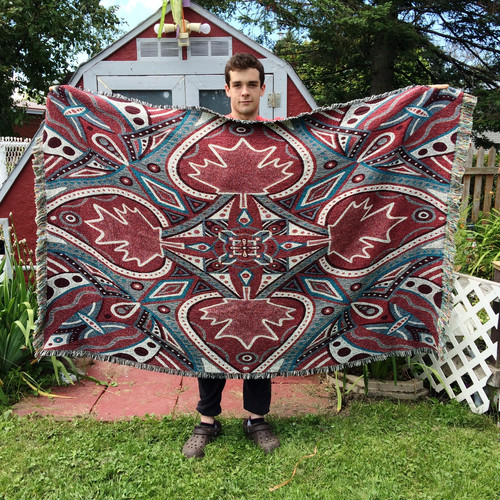 "CANADA MANDALA" Woven Heirloom Blanket nexusvisions