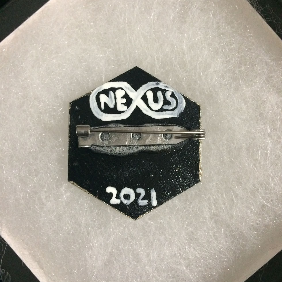 Thumbnail: Brooch Pin #23 - 1.75" Hexagonal