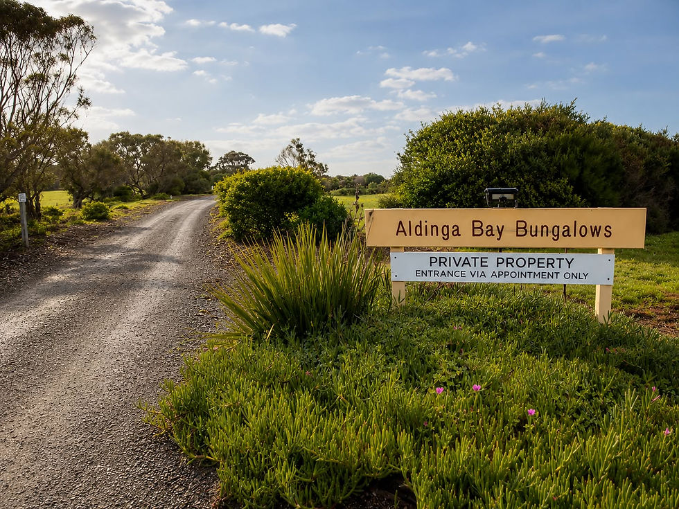 Arriving at Aldinga Bay Bungalows