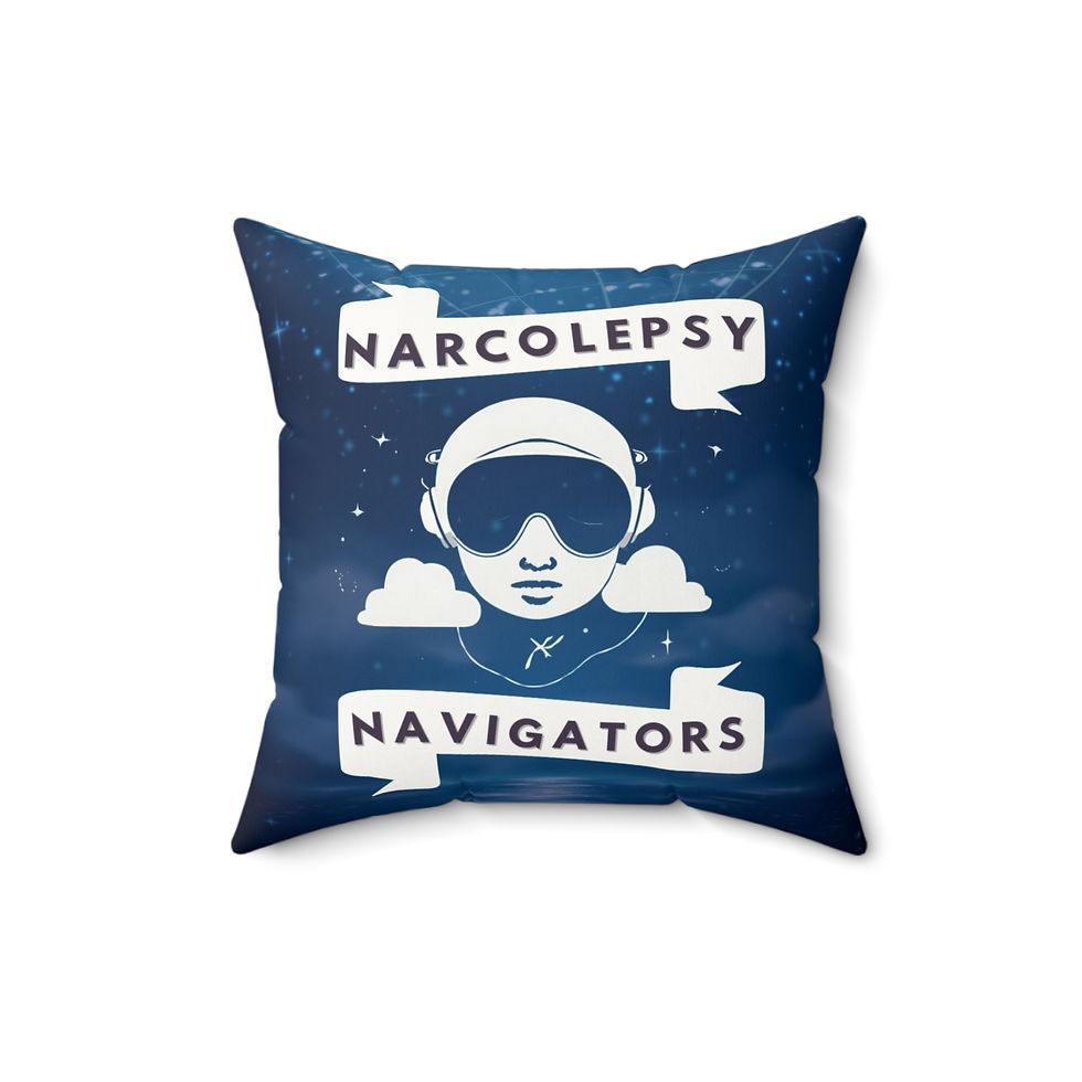 Thumbnail: Narcolepsy Navigators Faux Suede Throw Pillow 