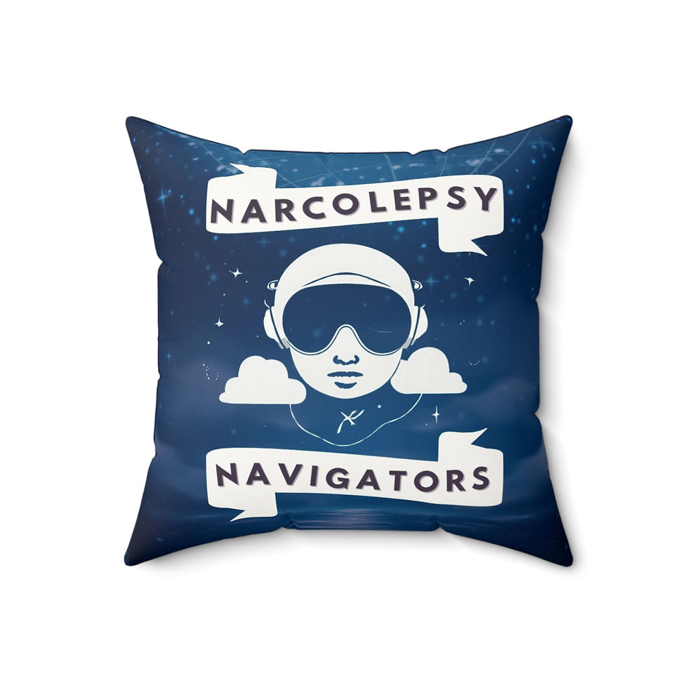 Thumbnail: Narcolepsy Navigators Faux Suede Throw Pillow 