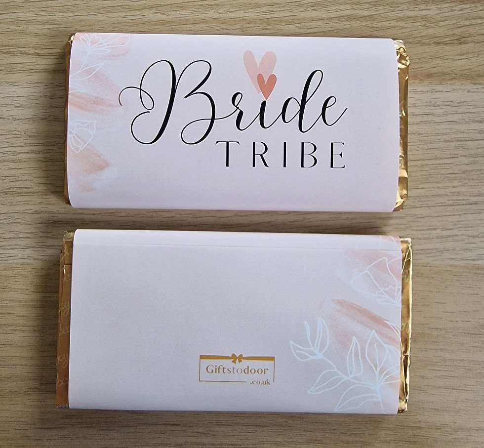 Thumbnail: Brife tribe personalised chocolate bar wrapper, bridesmaid proposal