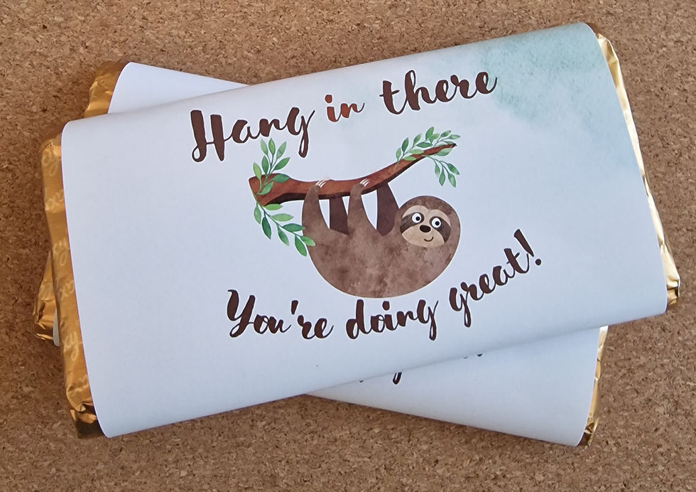 Thumbnail: Sloth chocolate bar wrapper gift