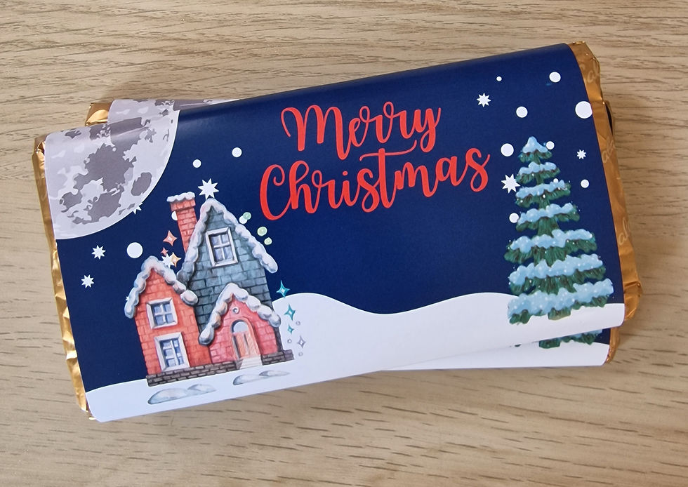 Thumbnail: Christmas personalised Galaxy chocolate bar wrapper