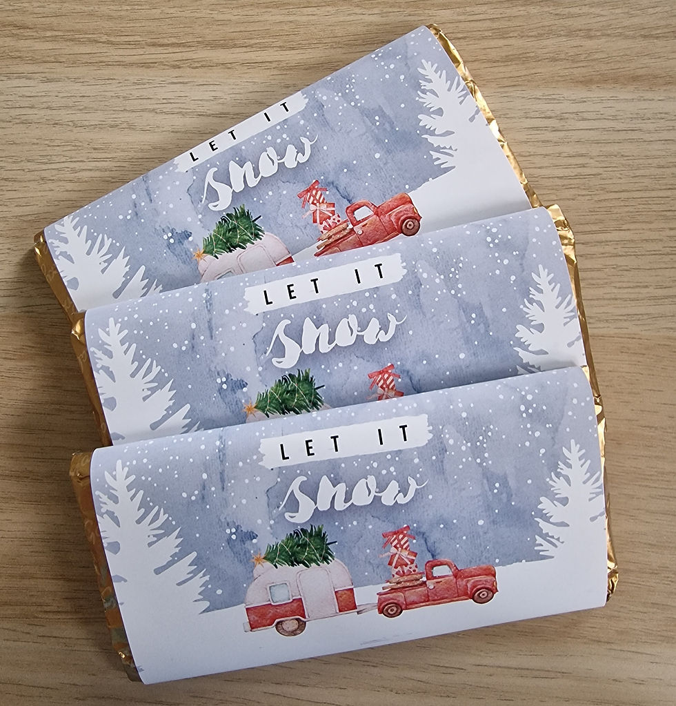 Thumbnail: Let it snow personalised Galaxy chocolate bar wrapper