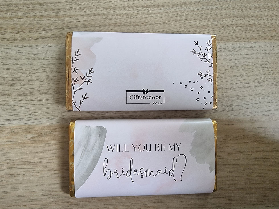 Thumbnail: be my bridesmaid personalised chocolate bar wrapper, bridesmaid proposal