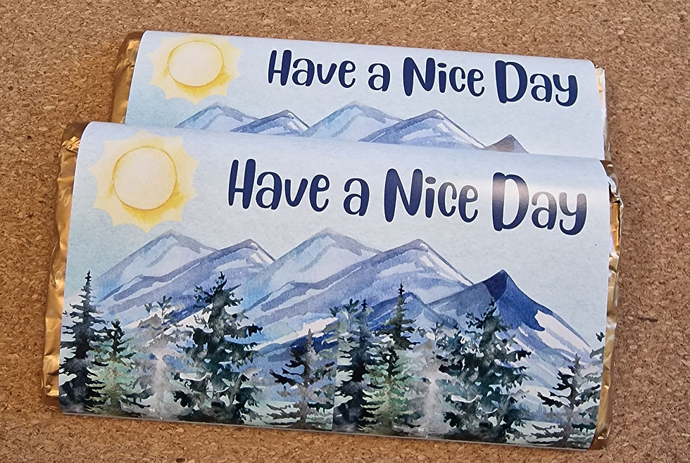 Thumbnail: Have a nice day chocolate bar wrapper gift