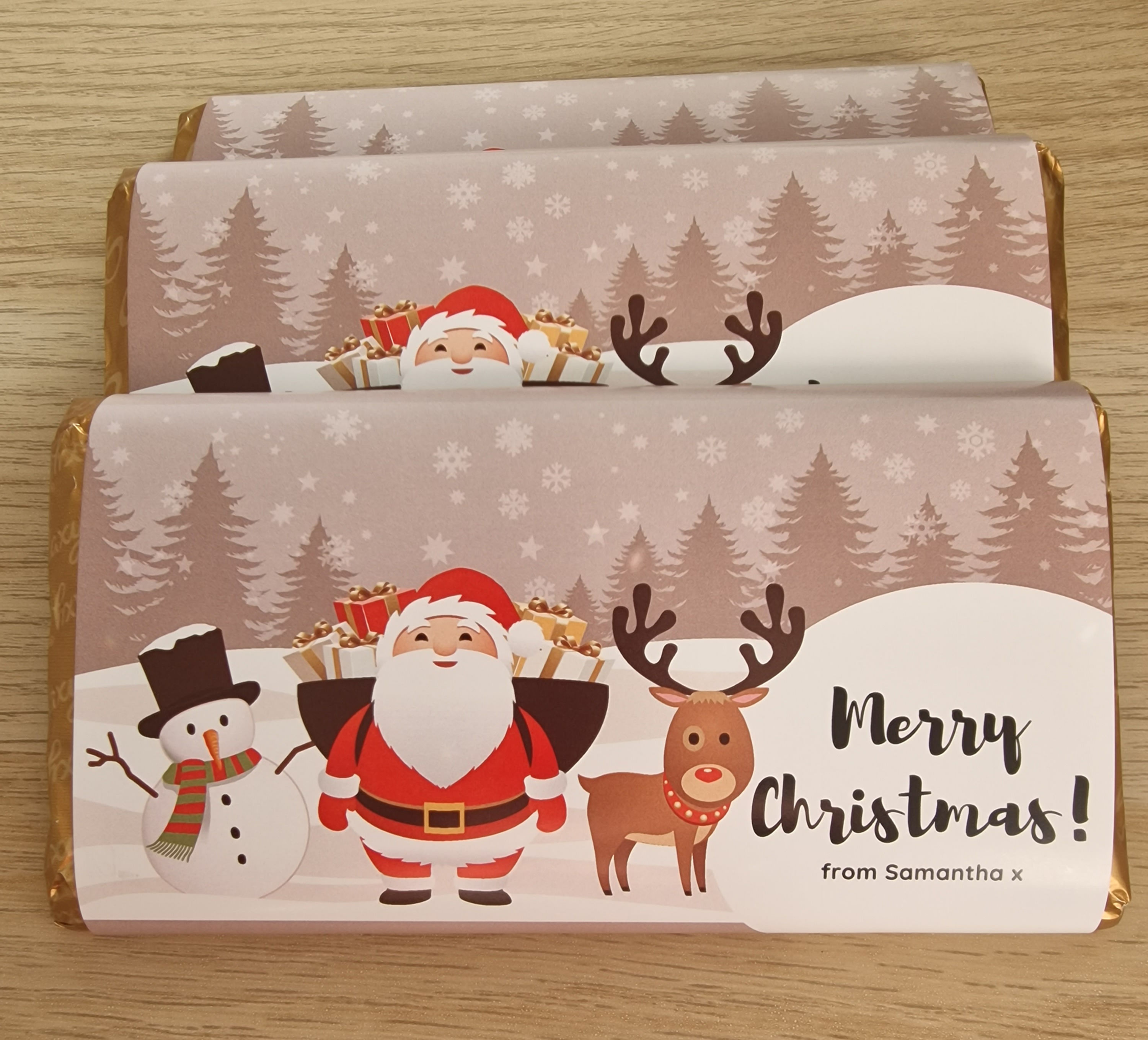 Personalised Santa chocolate Christmas stocking filler for kids