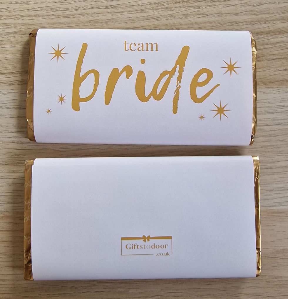 Thumbnail: Team Bride personalised chocolate bar wrapper, bridesmaid proposal