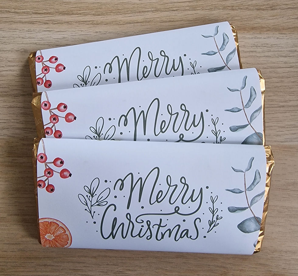 Merry Christmas Galaxy chocolate bar wrapper