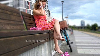 Candid Feet in Park