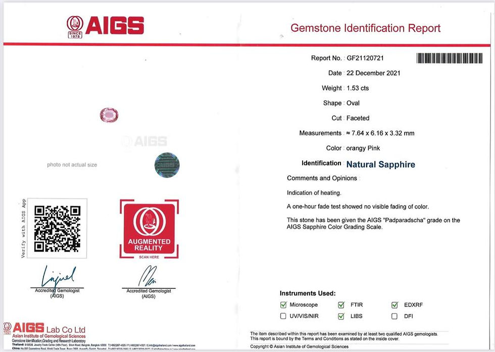 Thumbnail: Padparadscha 1.53ct